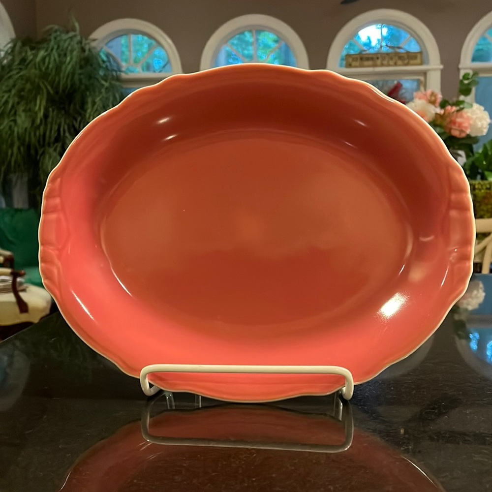 Homer Laughlin Coral Oval Platter